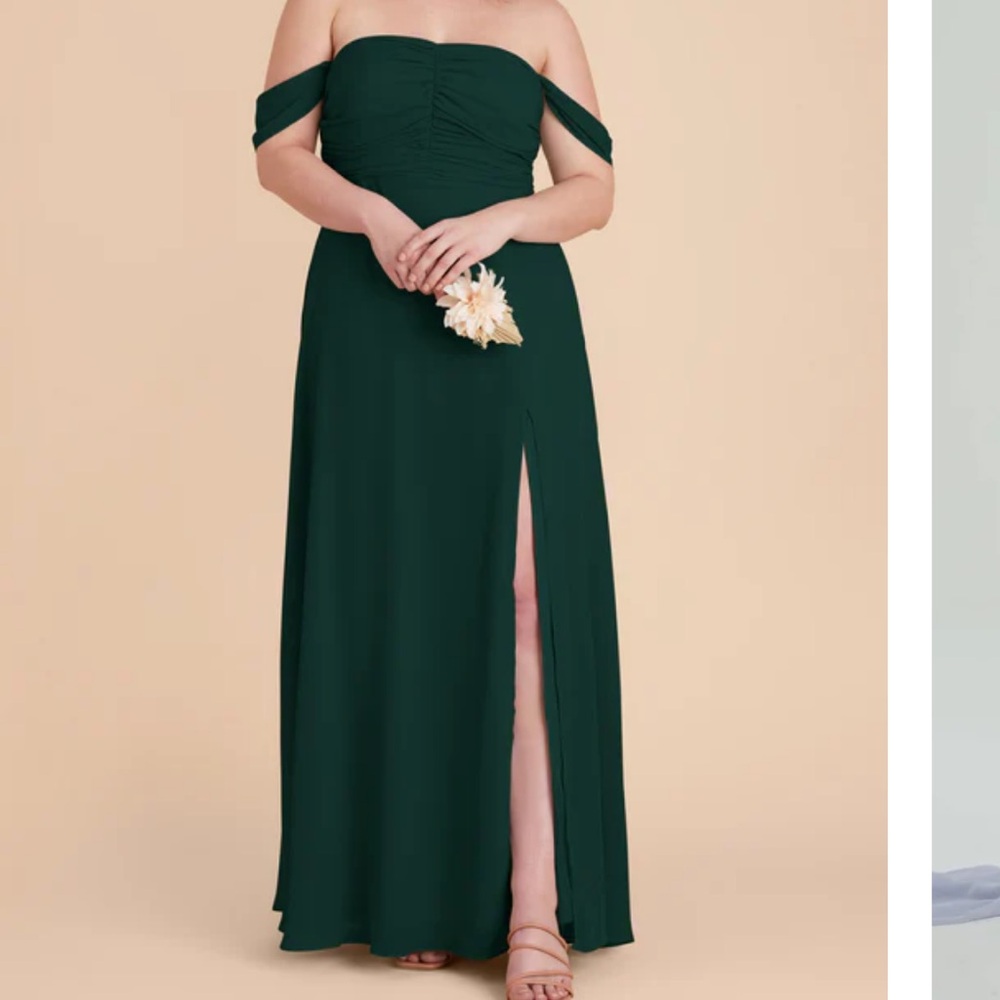 Birdy Grey Strapless Dark Green and Light Blue Dresses